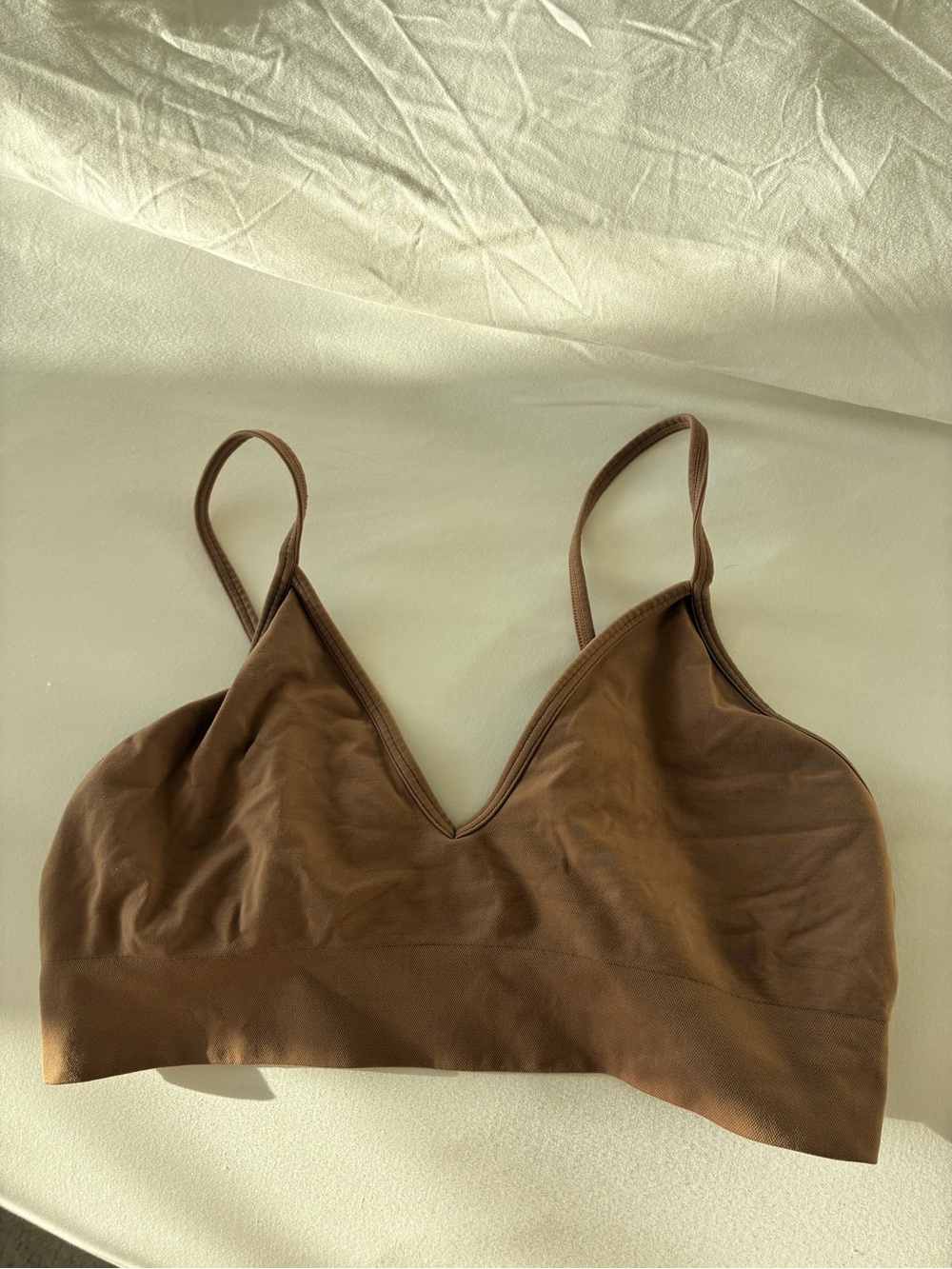 Skims Soft Smoothing Seamless Bralette in Sienna - Size L